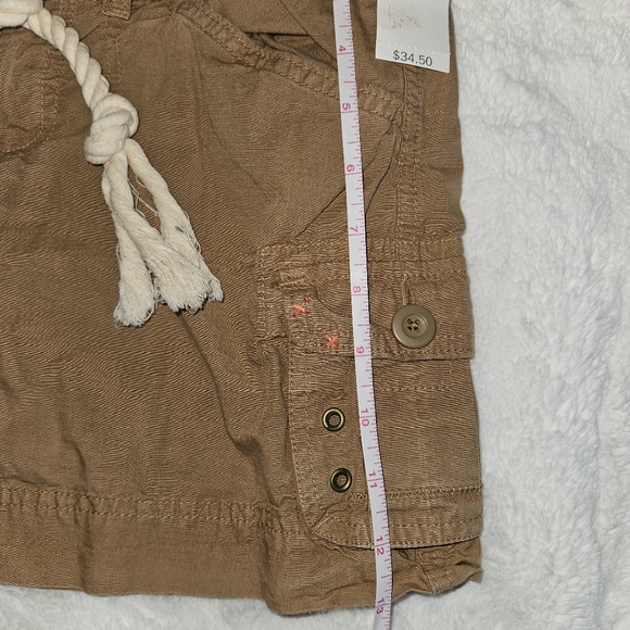 NWT! Y2k Mini Skirt Cargo Old Navy Ultra Low Waist Khaki Rope Belt 2000s NEW - Picture 15 of 16